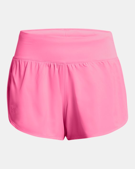 Damen UA Fly-By Elite 3'‘ Shorts, Pink, pdpMainDesktop image number 5